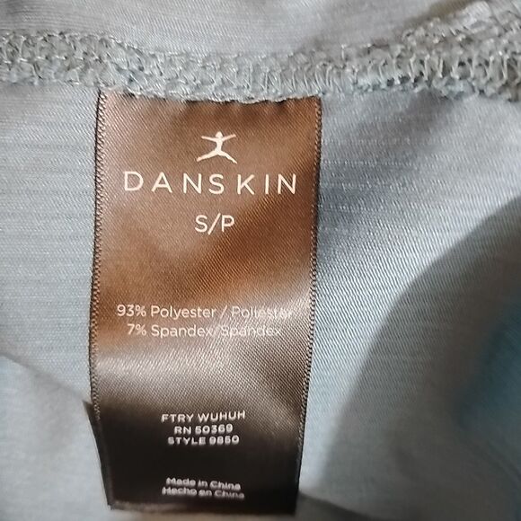 Danskin Womens Small S Athletic Top Thumb Holes Pullover Long Sleeve Blue - Picture 6 of 6
